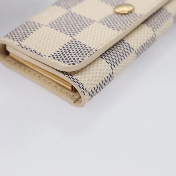 LOUIS VUITTON Damier Azur Multi Cles 4 Key Case N60020 LV Auth BD247 - Picture 15 of 16